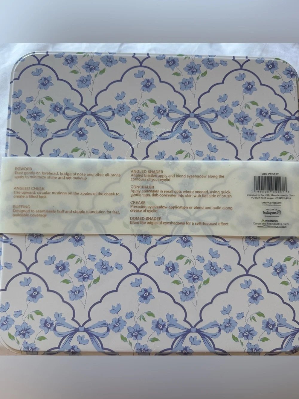 Primrose Powder Blue | 10pc Makeup Brush Tin